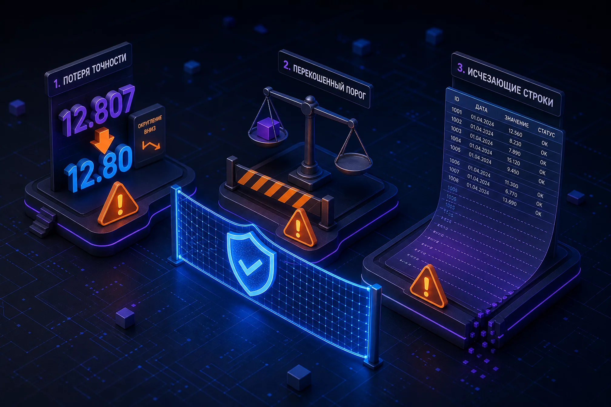 Три типичные ошибки AI при расчёте KPI: преждевременное округление, неверное применение порогов и кэпов, потеря строк в больших таблицах, и способы их предотвращения