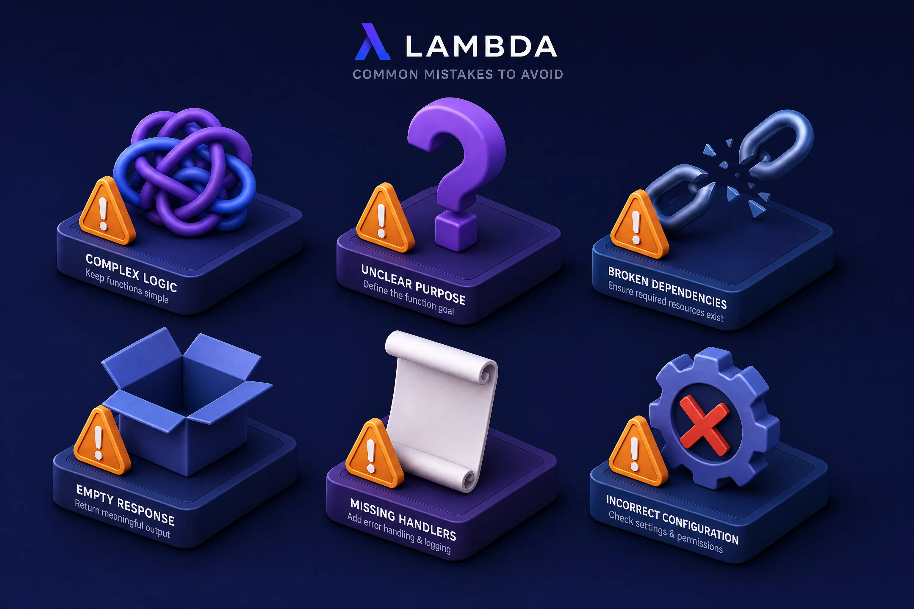 Инфографика шести типичных ошибок финансиста при работе с ChatGPT над LAMBDA-формулами в Excel